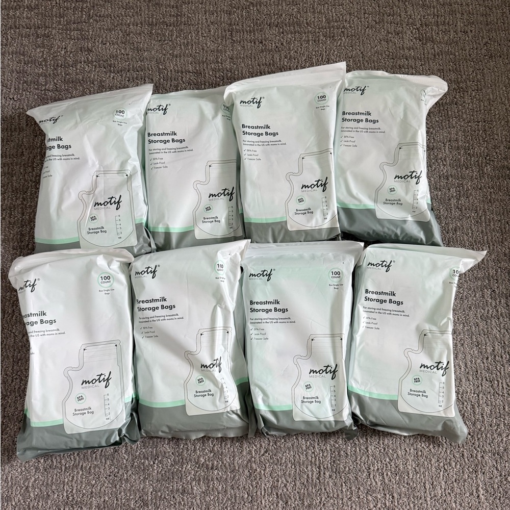 Motif Medical Breast Milk Storage Bags 8oz 800 Bags NEW (Lot Of 8)